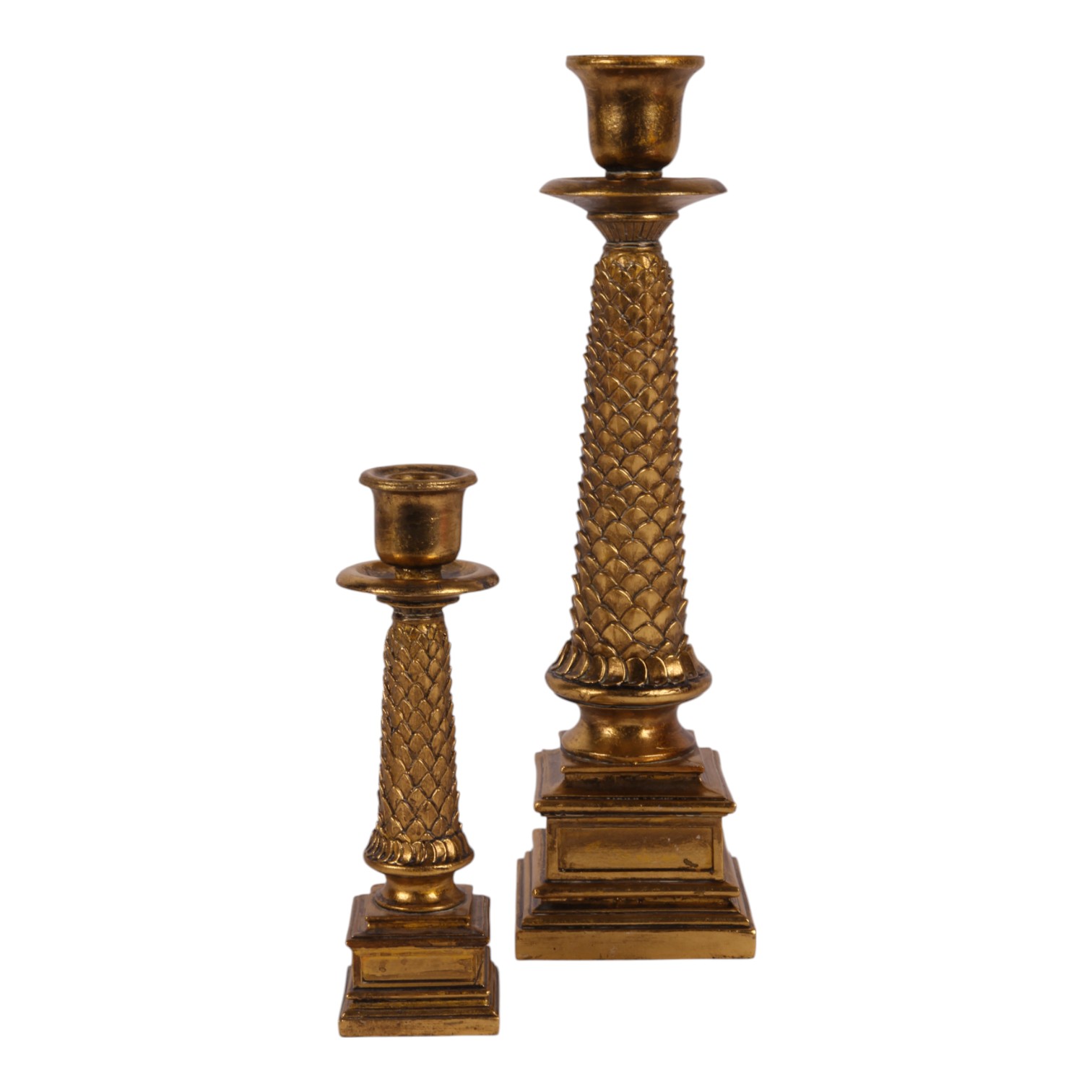 Candle Holder 21.5 cm - Gold - Resin