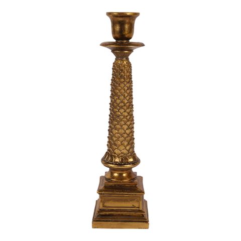 Candle Holder 37.5 cm - Gold - Resin