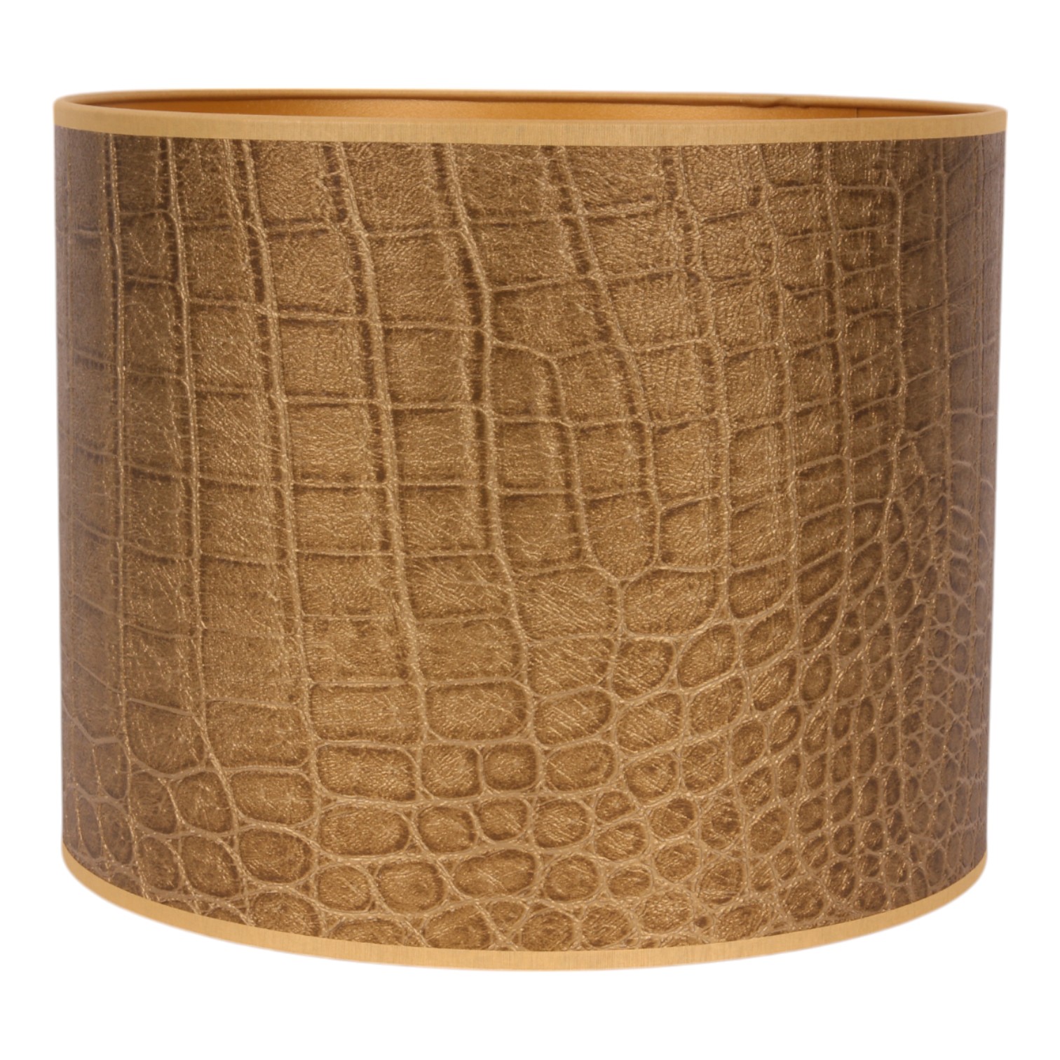 Lampshade 30 cm - Crocodile Print - Gold - Fabric
