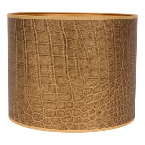 Lampshade 30 cm - Crocodile Print - Gold - Fabric
