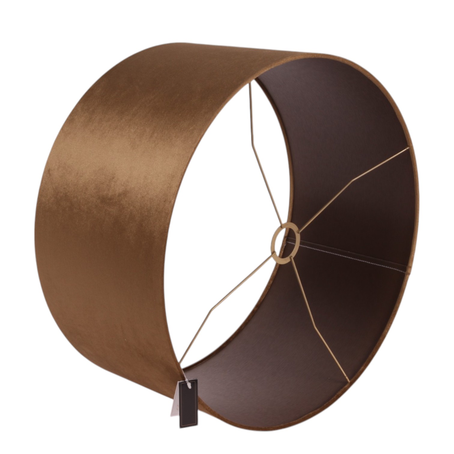 Lampenkap 50 cm - Cilinder - Goud - Stof