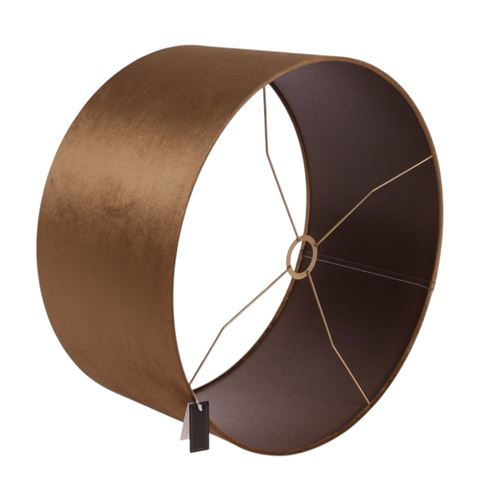 Lampenkap 50 cm - Cilinder - Goud - Stof