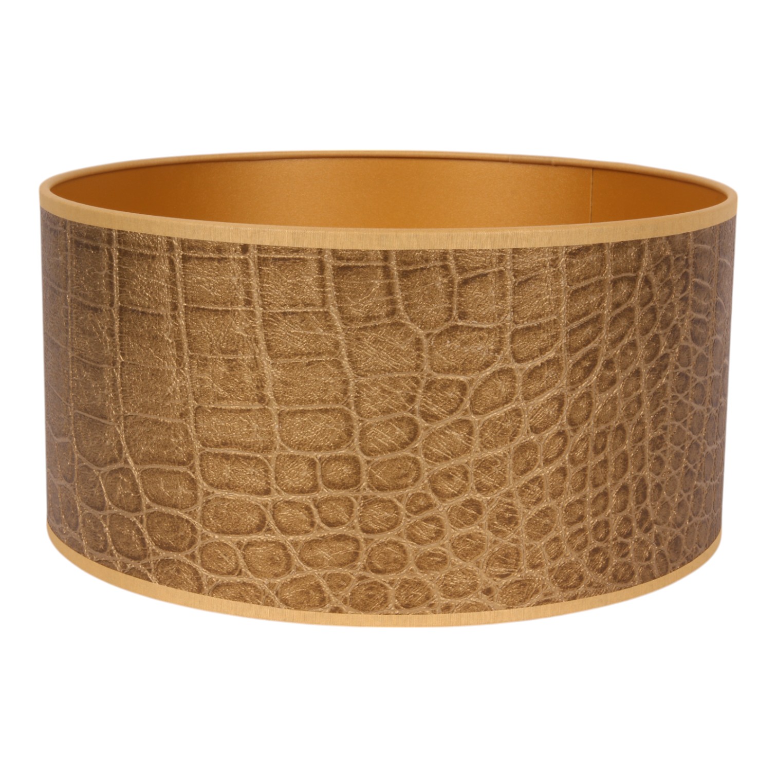 Lampshade 30 cm - Crocodile Print - Gold - Fabric