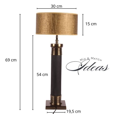 Lampshade 30 cm - Crocodile Print - Gold - Fabric