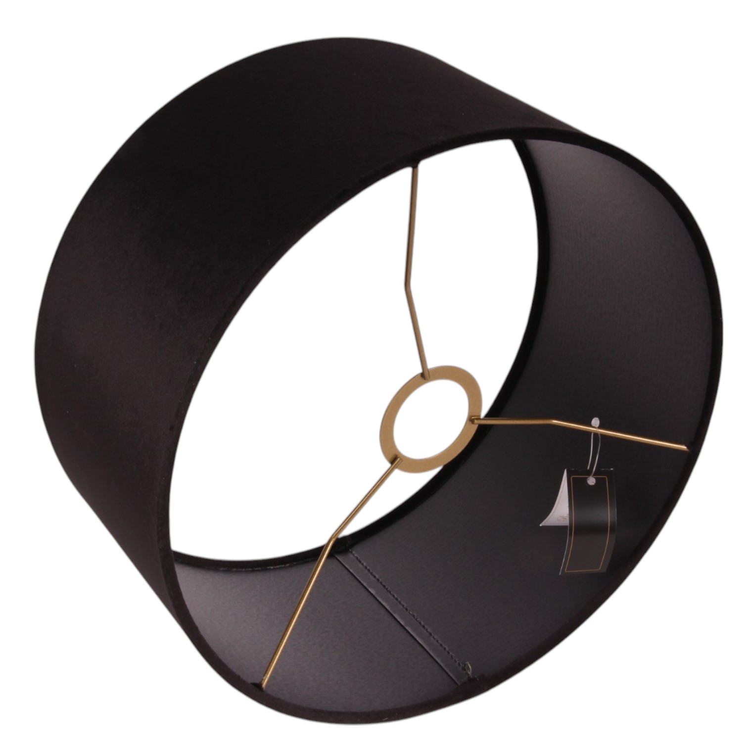 Lampenkap 30 cm - Cilinder - Zwart - Stof