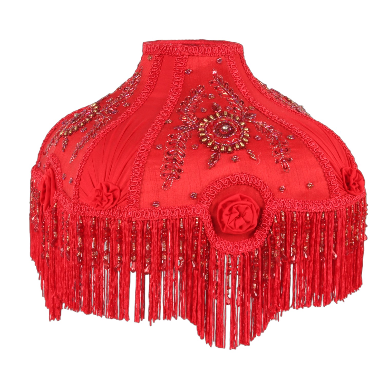 Lampshade Victorian Square 34 cm - Black - Fabric