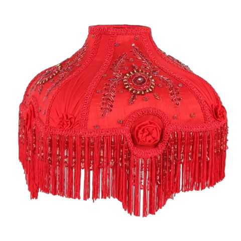 Lampshade Victorian Square 34 cm - Black - Fabric