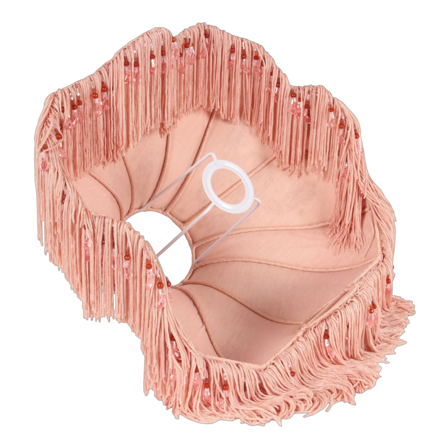 Lampshade Victorian Square 34 cm - Pink - Fabric
