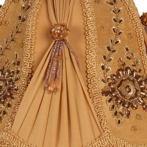 Abat-jour 28 cm - Baroque - Doré - Tissu