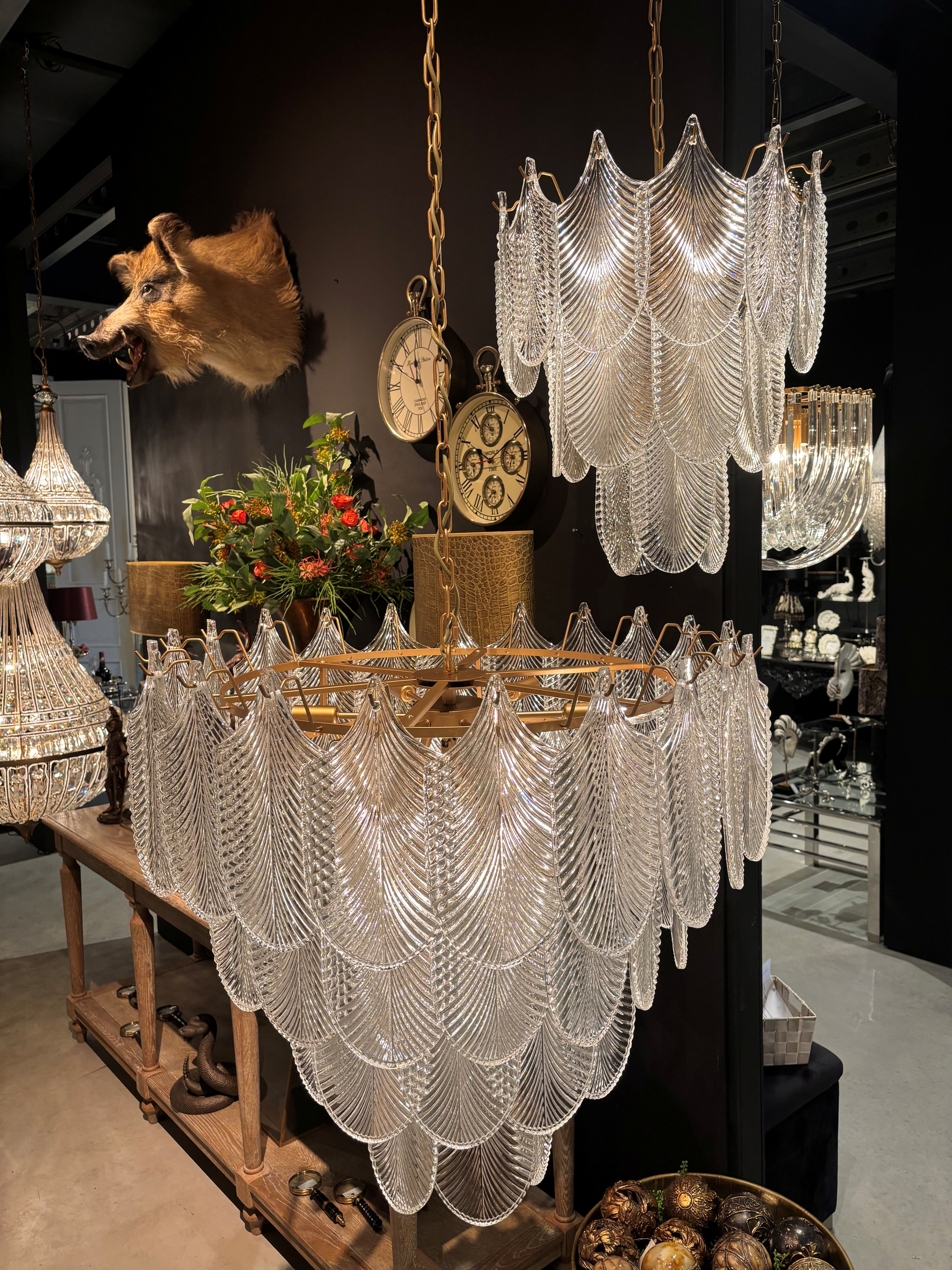 Kroonluchter Milano 55 cm - Goud - Glas