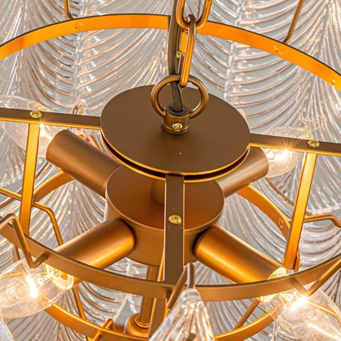 Chandelier Milano 55 cm - Gold - Iron & Glass