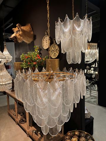Kroonluchter Milano 85 cm - Goud - Glas