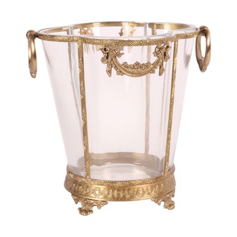 Weinkühler 25 cm - Gold - Messing