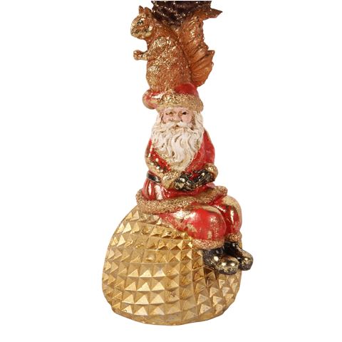 Kandelaar Kerst 36 cm - Goud - Resin