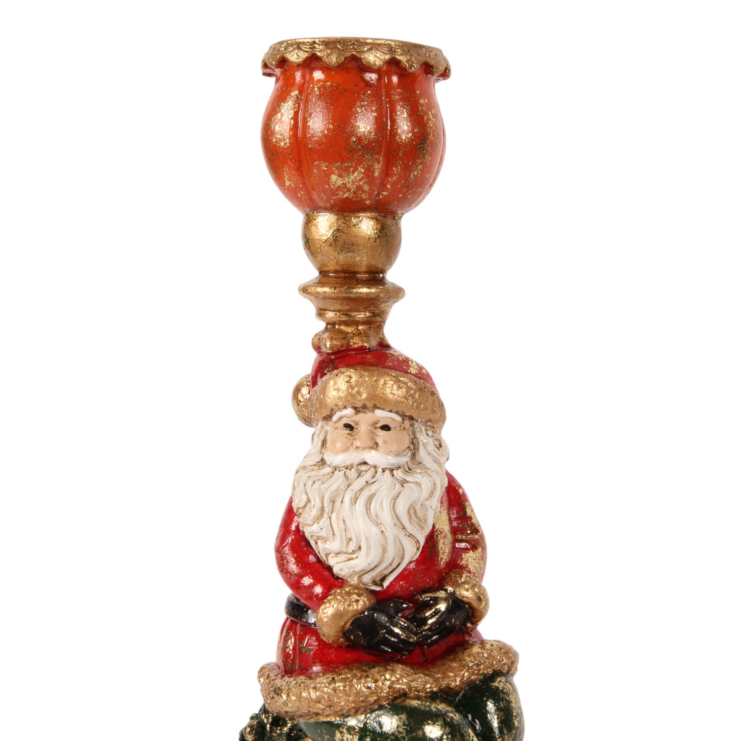 Kandelaar Kerst 39 cm - Goud - Resin