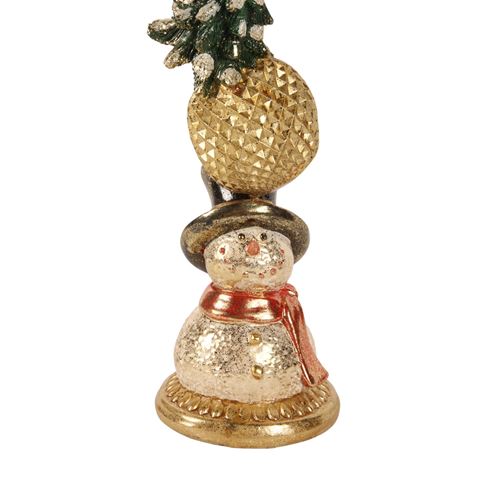 Kandelaar Kerst 25 cm - Goud - Resin