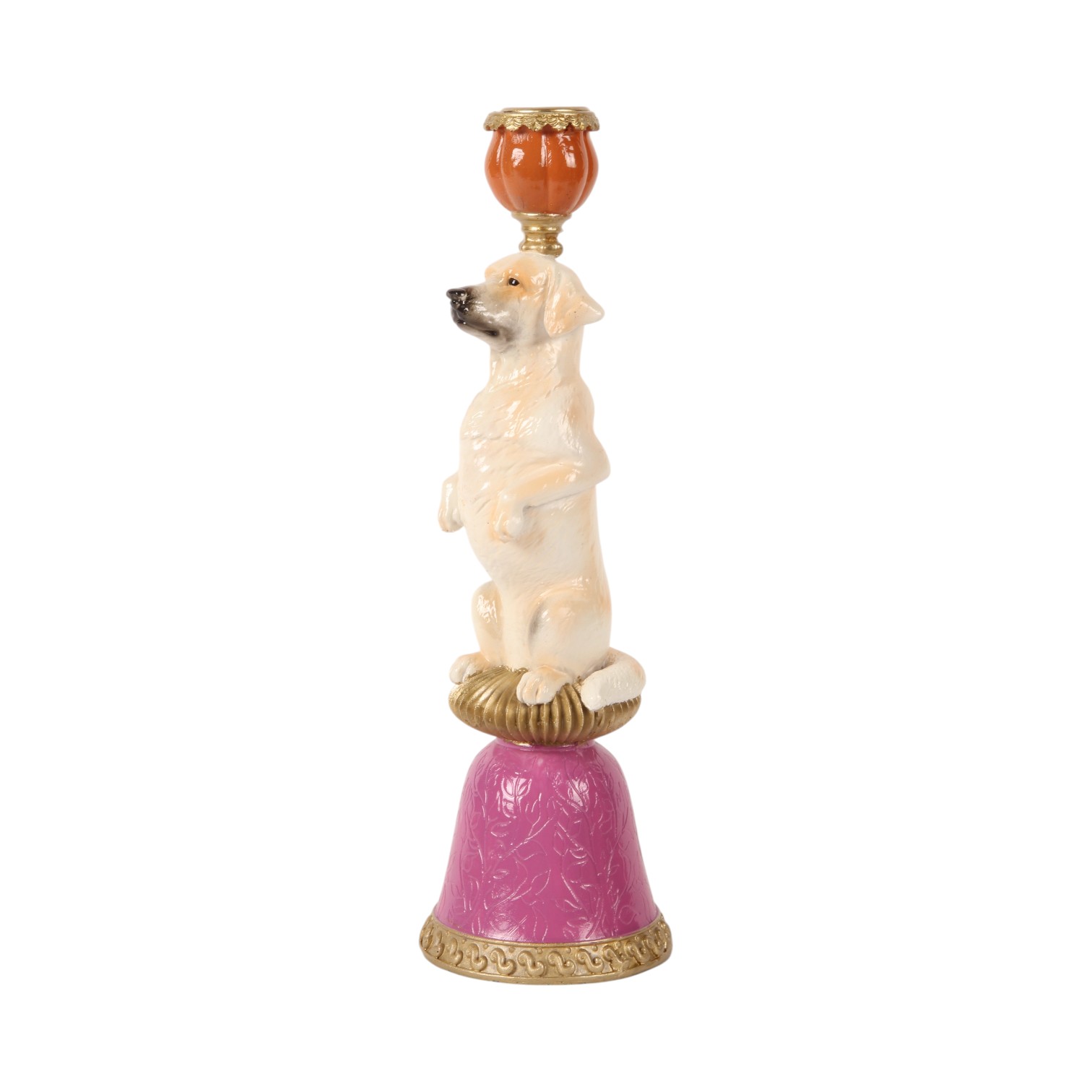 Kandelaar Hond 9 cm - Multi - Resin