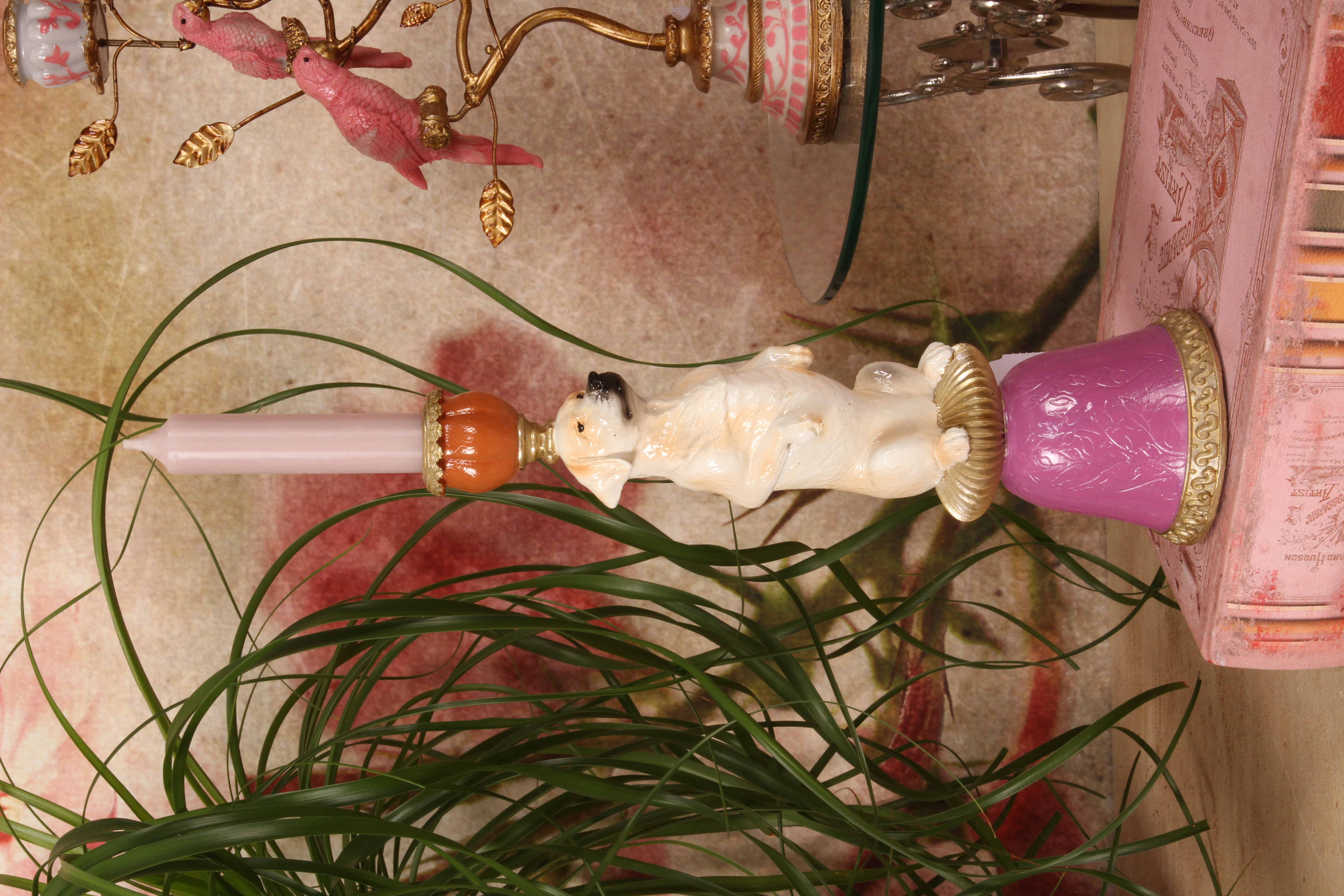 Kandelaar Hond 9 cm - Multi - Resin