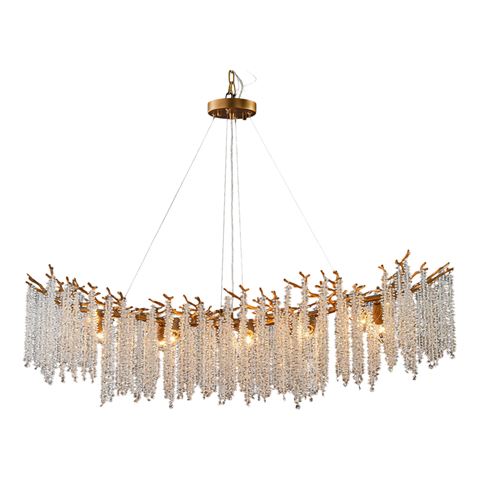 Chandelier Waterfall 120 cm - Gold - Iron & Glass