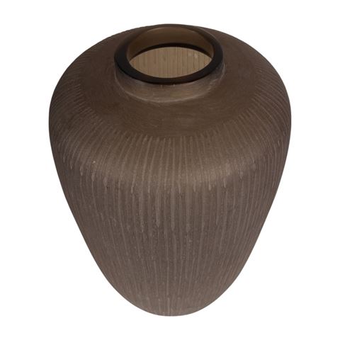 Vaas Savanna L 49 cm - Bruin - Glas