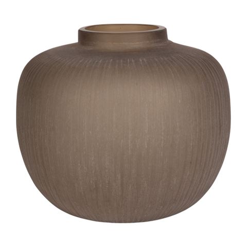 Vaas Evelyn L 30 cm - Bruin - Glas