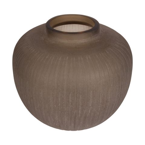 Vaas Evelyn L 30 cm - Bruin - Glas