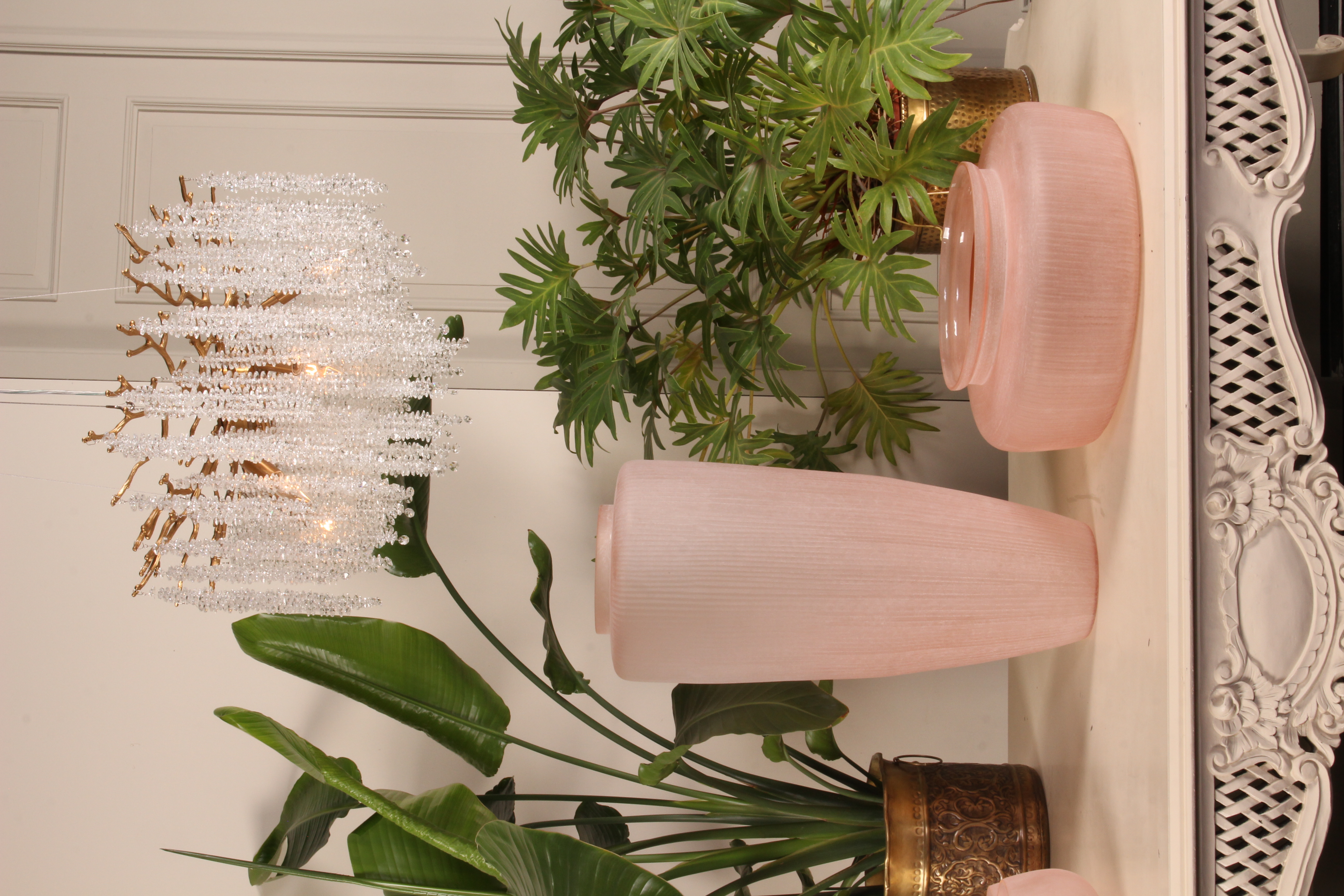 Vaas Clay 72 cm - Roze - Glas