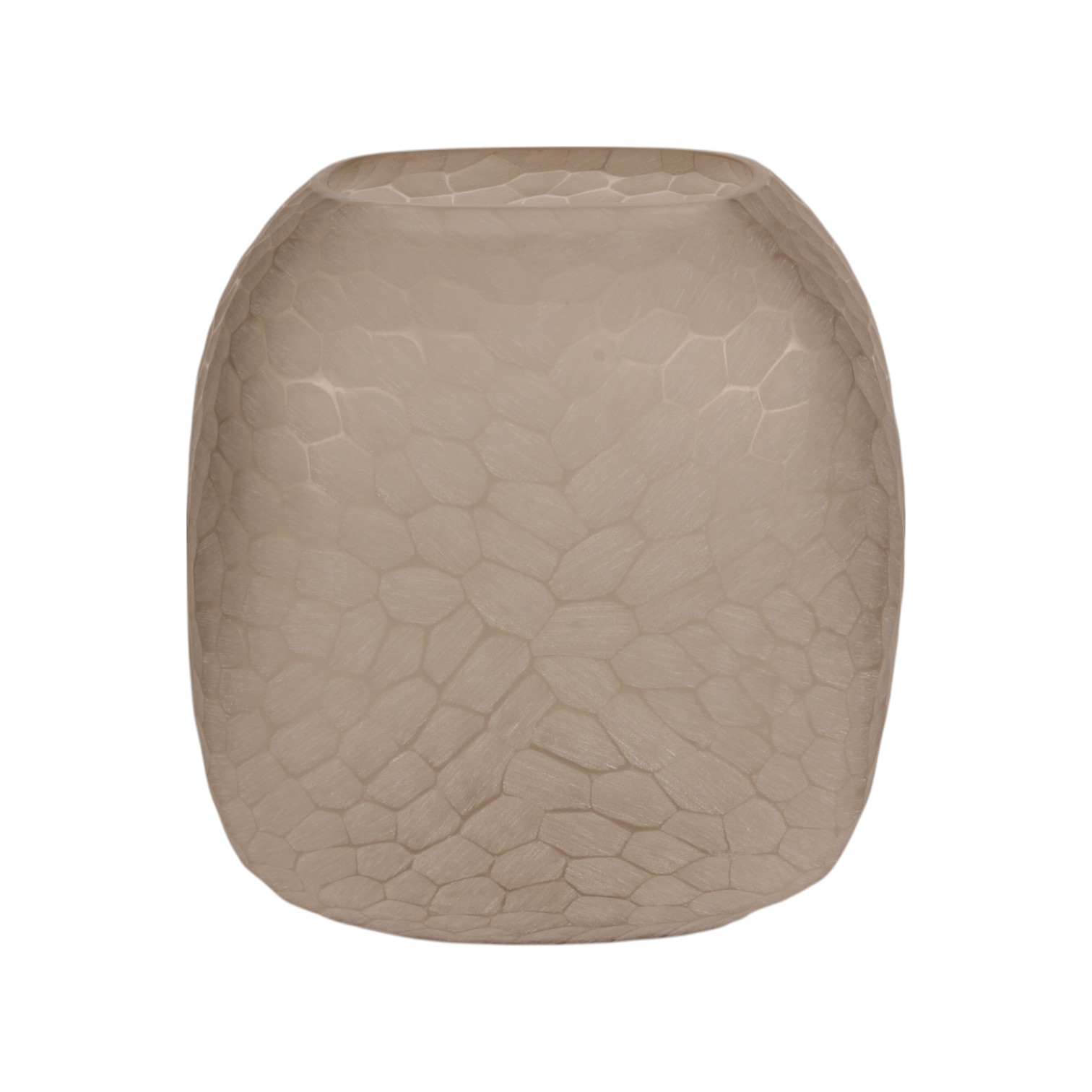 Vaas Pebble S 22 cm - Bruin - Glas