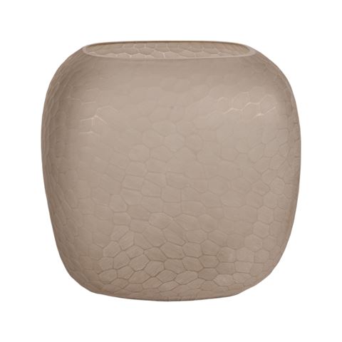 Vaas Pebble M 26 cm - Bruin - Glas