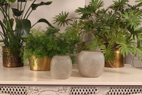 Vaas Pebble M 26 cm - Bruin - Glas