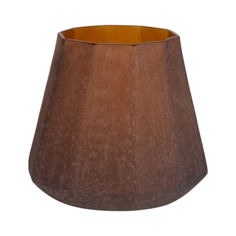 Diamond Vase L 29 cm - Amber - Glass