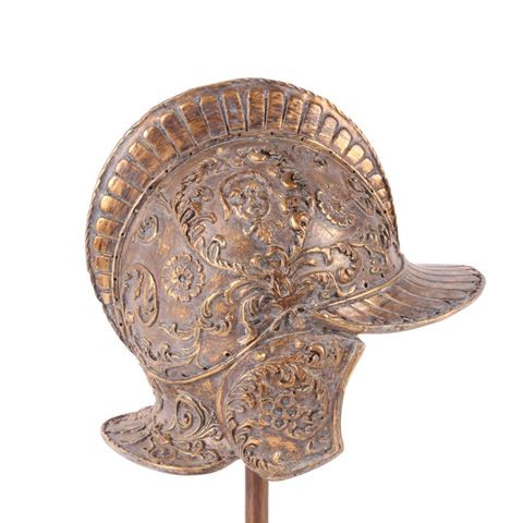Helm auf Ständer 29,5 cm – Gold – Kunstharz
