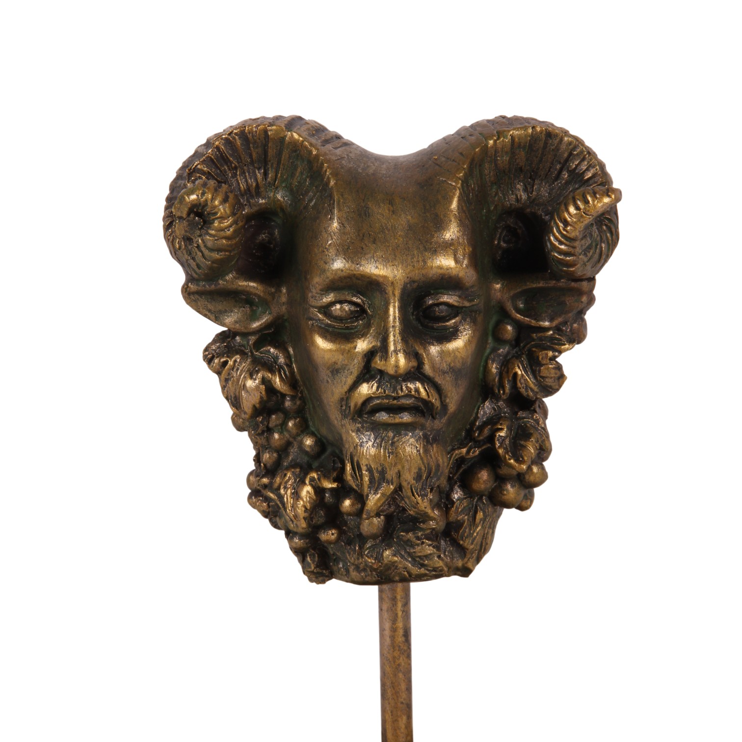 Bacchus-Figur mit Glasglocke 23 cm – Gold – Kunstharz