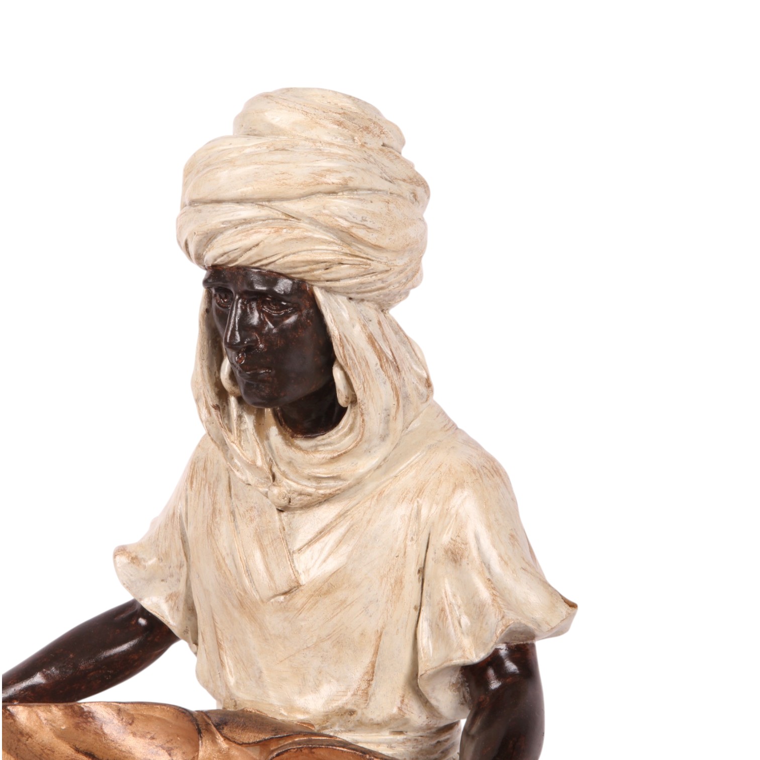 Moorse figuur 36,5 cm - ivoor - hars