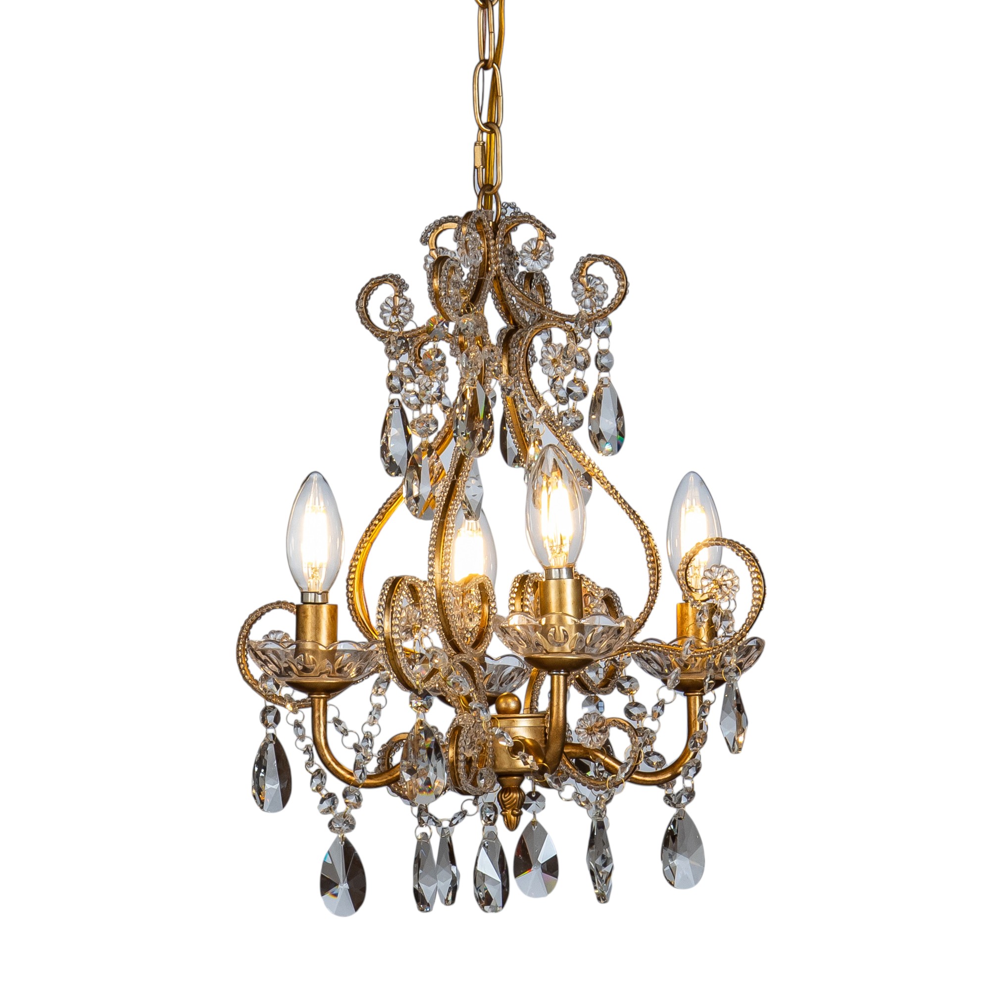 Lustre Les Chateau 45 cm - Or - Fer et Verre