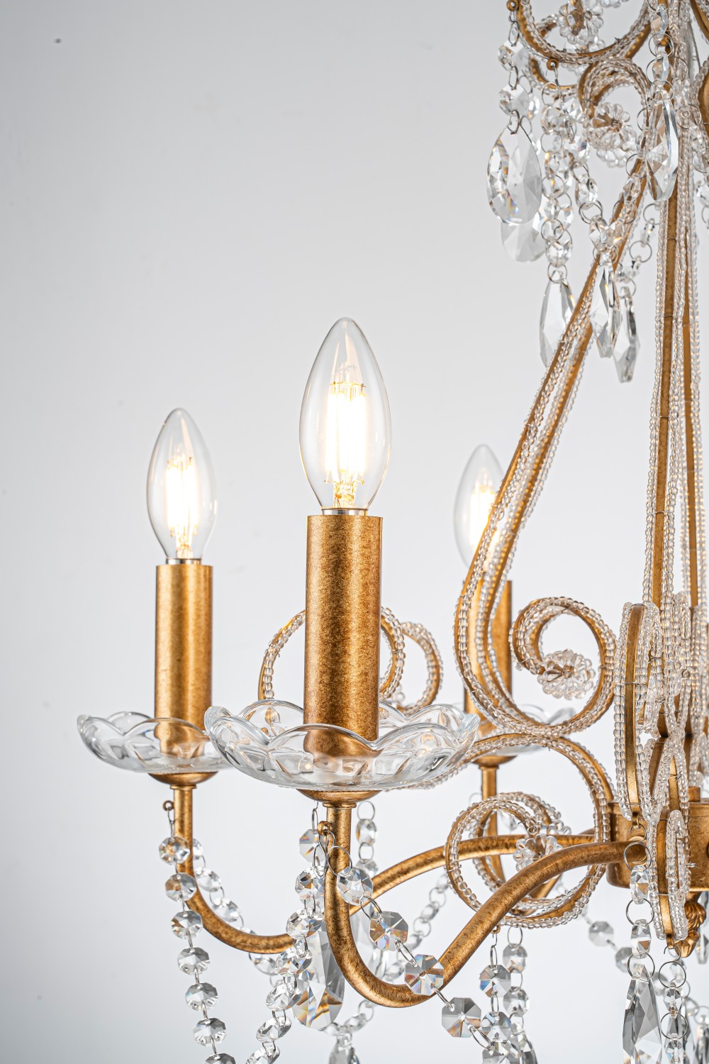 Kroonluchter Les Chateau 60 cm - Goud - Glas