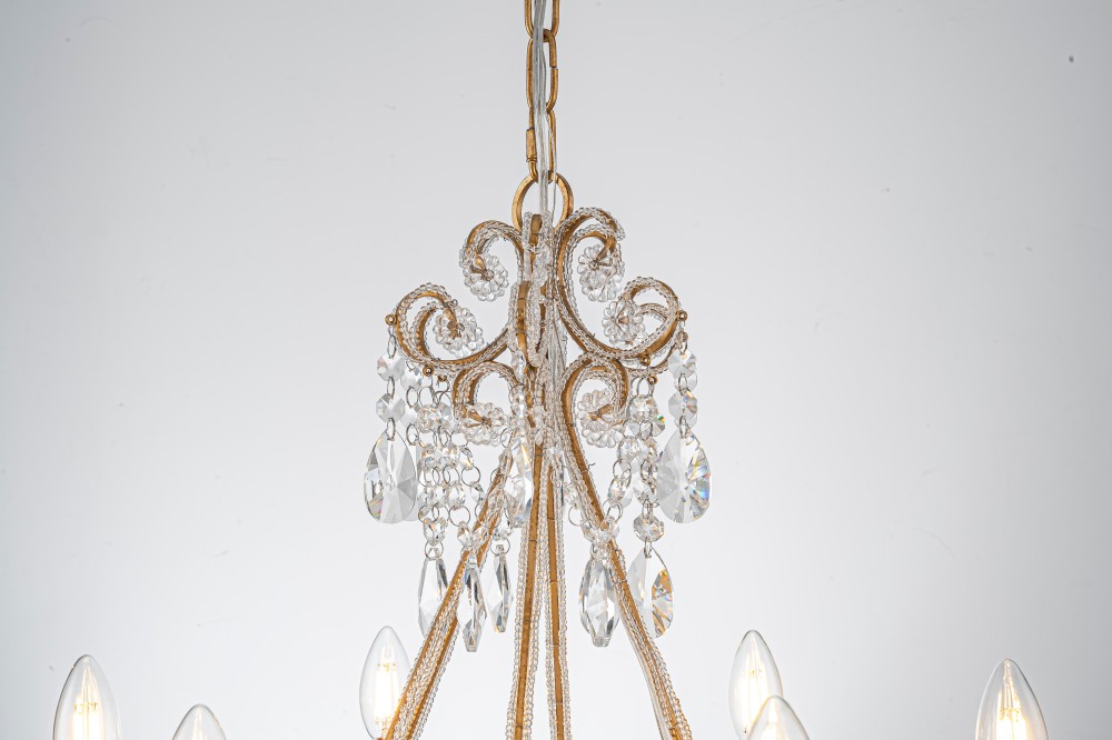 Kroonluchter Les Chateau 60 cm - Goud - Glas