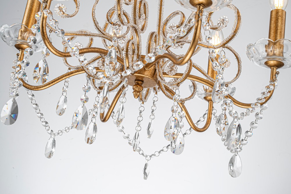 Kroonluchter Les Chateau 60 cm - Goud - Glas