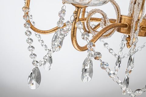 Kroonluchter Les Chateau 60 cm - Goud - Glas