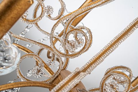 Kroonluchter Les Chateau 60 cm - Goud - Glas