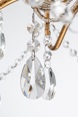 Kroonluchter Les Chateau 60 cm - Goud - Glas