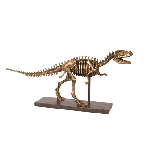 T-Rex Bone on Stand 27 cm - Gold - Resin