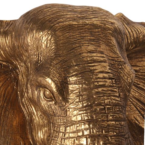 Décoration éléphant 23 cm - Doré - Résine