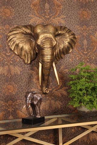 Olifant 61 cm - Goud - Resin