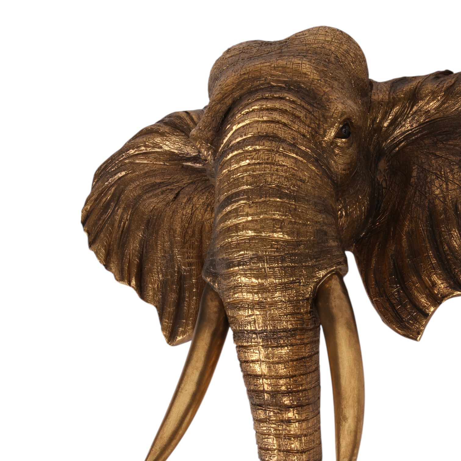 Décoration éléphant 61 cm - Doré - Résine