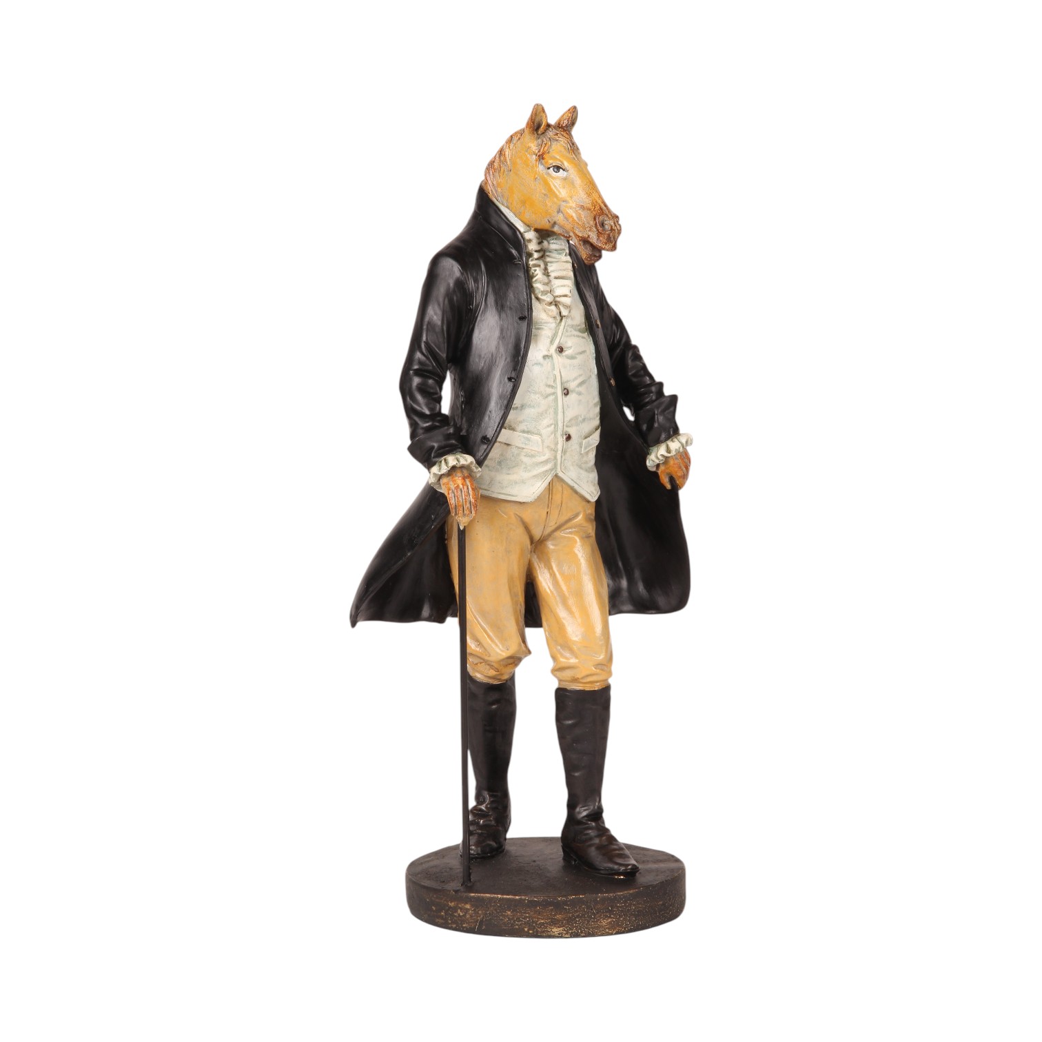 Standing Horse Figurine - Dressed Design - 32 cm - Resin