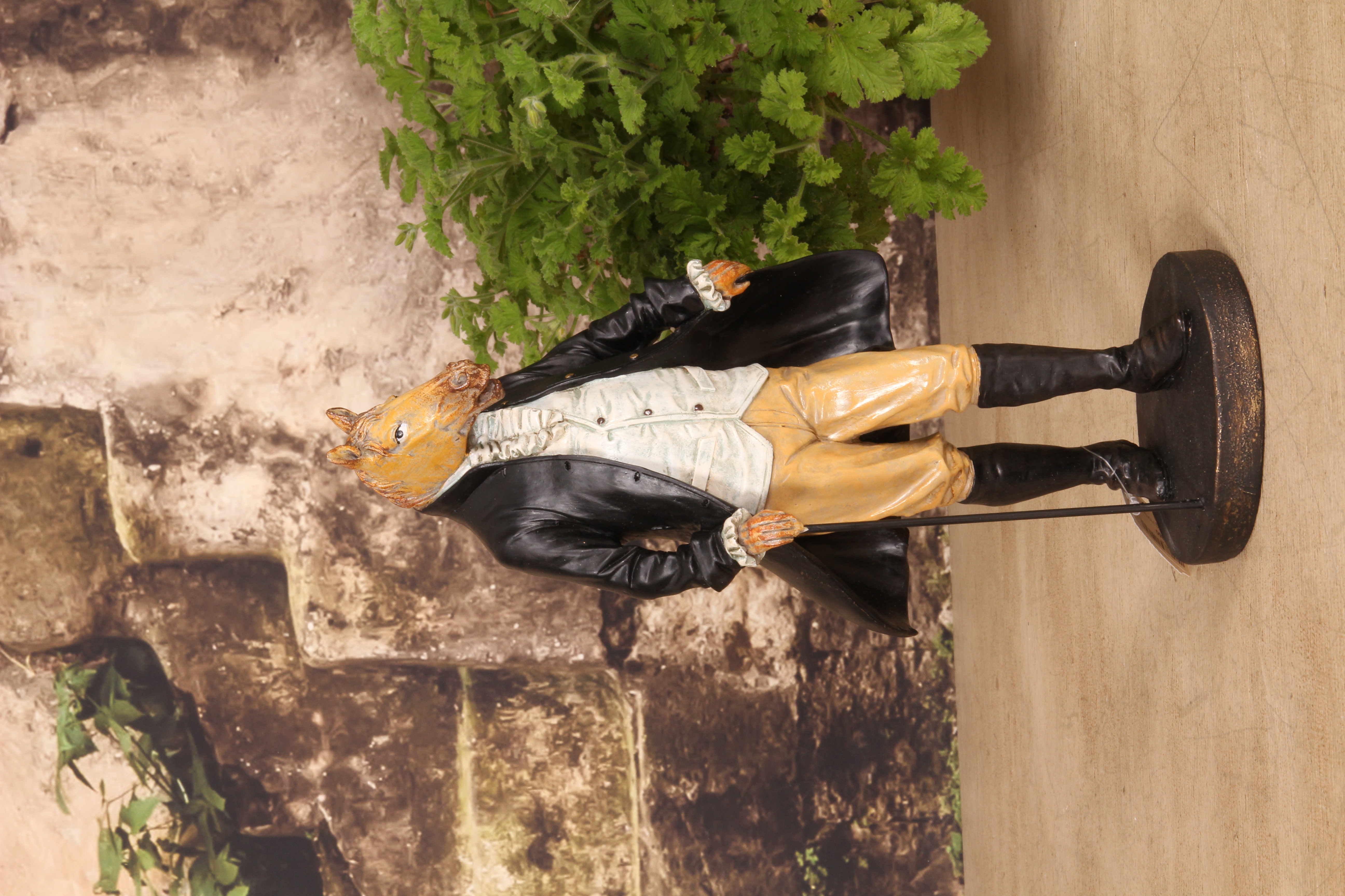 Standing Horse Figurine - Dressed Design - 32 cm - Resin