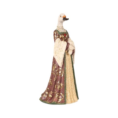 Vogel Dame op Voet - 31 cm - Multi - Resin