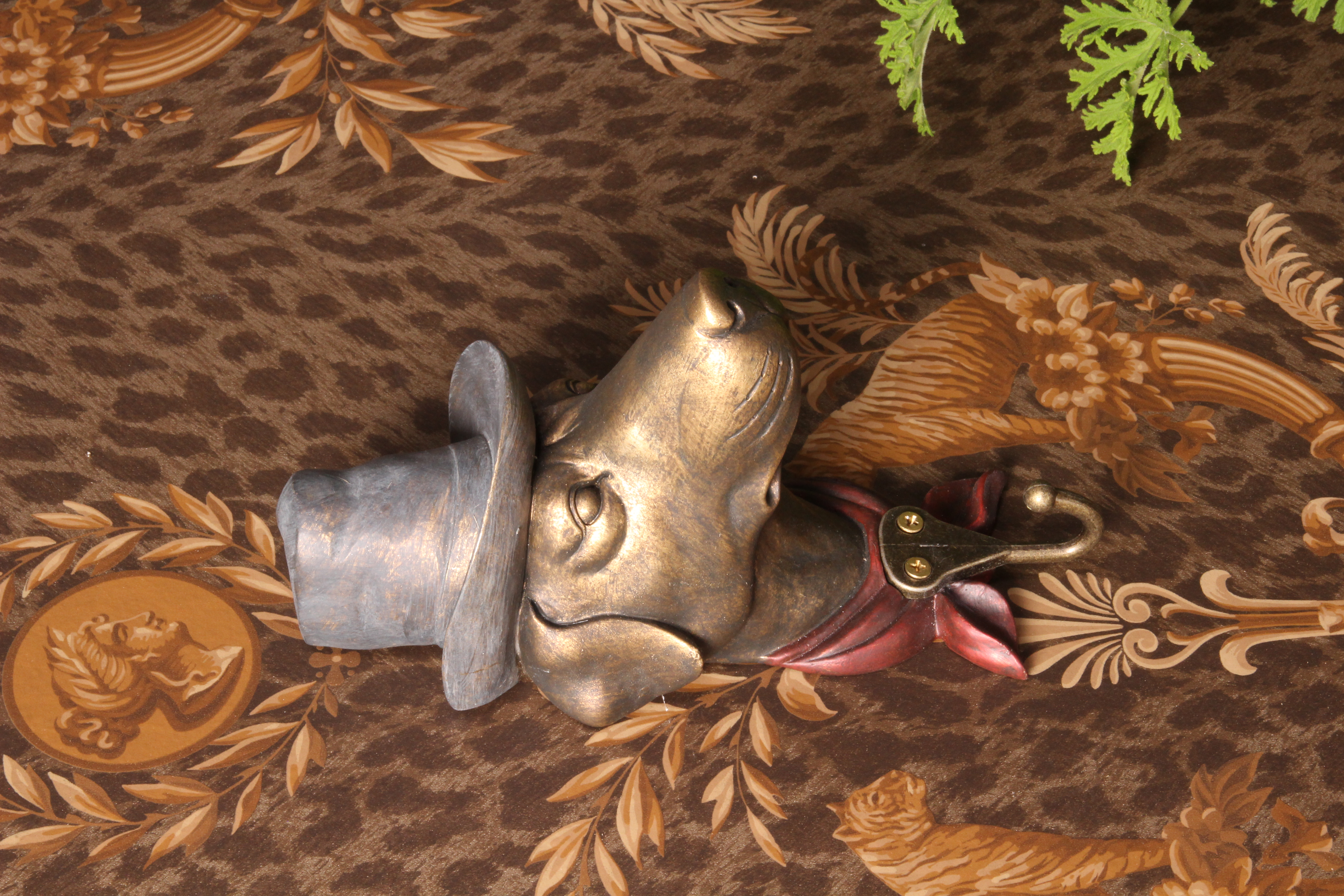 Wandhaak Hond 22,5 cm - Goud - Resin