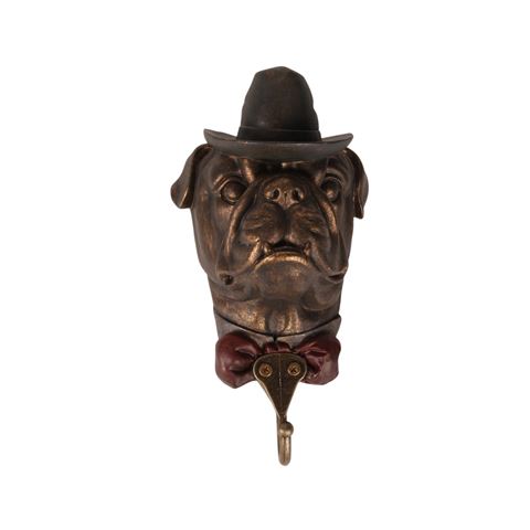 Wandhaak Buldog 22 cm - Goud - Resin
